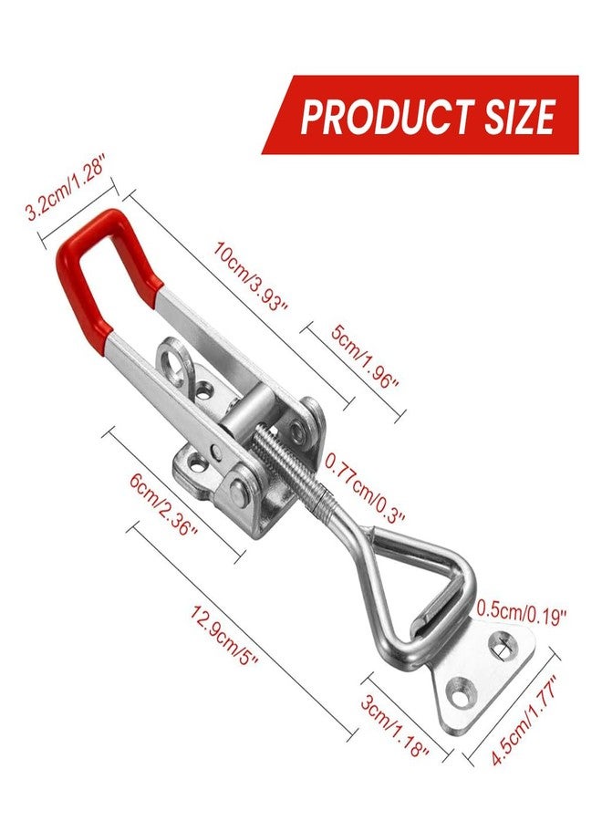 Serplex® 4Pcs Toggle Clamps, 1320Lbs Holding Capacity, Heavy-Duty Latch Clamps, Adjustable Toggle Latches, Rust-Resistant, Latch Door Lock Cabinet Lock for Doors, Cabinets - Image 2